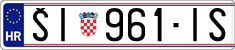 License plate of Croatia, Regular plates