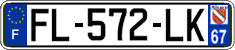 French license plate, SIV (ordinary)