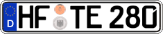 German license plate, Regular plates