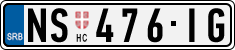 License plate of Serbia, Cars