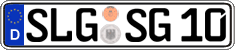 German license plate, Regular plates