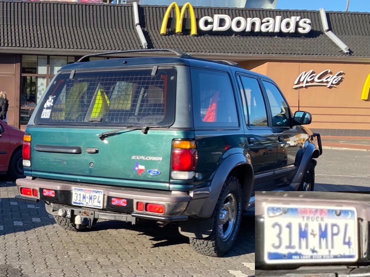 31M-MP4, License plate without vehicle 