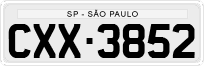 License plate of Brazil, Private owners (1990)
