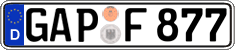 German license plate, Regular plates