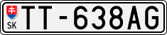 License plate of Slovakia, Cars