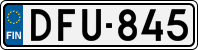 License plate of Finland, Cars