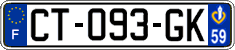 French license plate, SIV (ordinary)