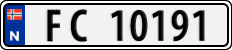 License plate of Norway, Cars