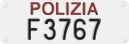 License plate of Italy, Police