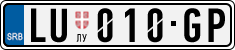 License plate of Serbia, Cars