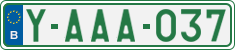 License plate of Belgium, Regular plates (2010)