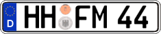 German license plate, Regular plates