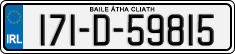 License plate of Ireland, Regular plates
