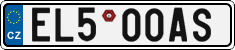 License plate of the Czech Republic, Electric vehicles