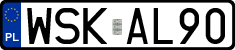 License plates of Poland, Regular car plates