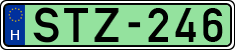 license plates of Hungary, Electric vehicles (1990)