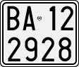 License plate of Italy, Motorcycles (1927 year series)
