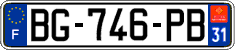 French license plate, SIV (ordinary)