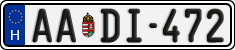 license plates of Hungary, Regular plates (2022)