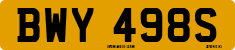 License plate of the United Kingdom, 1963 year system