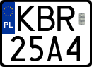 License plates of Poland, Regular car plates