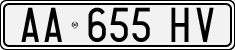 License plate of Italy, Cars (1994 year series)