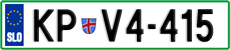 License plate of Slovenia, Cars
