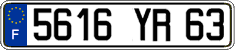 French license plate, FNI