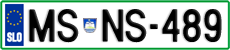 License plate of Slovenia, Cars