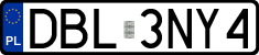 License plates of Poland, Regular car plates