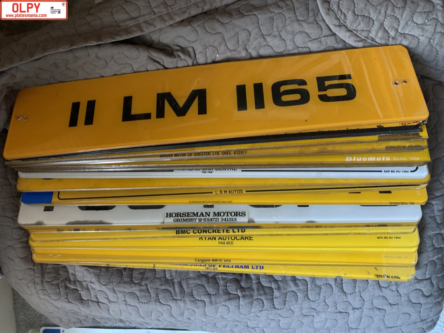 11-LM-1165, License plate without vehicle 