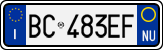 License plate of Italy, Cars (1994 year series)