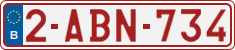 License plate of Belgium, Regular plates (2010)