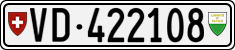 License plate of Switzerland, Cars