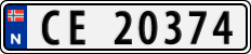 License plate of Norway, Cars