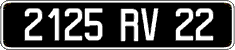 French license plate, FNI