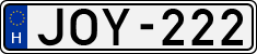 license plates of Hungary, Cars (1990)