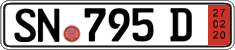 German license plate, Export transit plates
