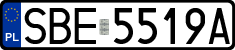 License plates of Poland, Regular car plates