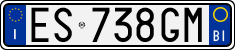 License plate of Italy, Cars (1994 year series)
