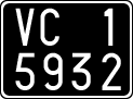 License plate of Italy, Cars (1927 year series)