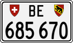 License plate of Switzerland, Cars