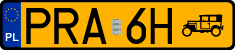 License plates of Poland, Oldtimers