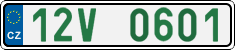License plate of the Czech Republic, Oldtimers (2001)