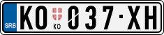 License plate of Serbia, Cars
