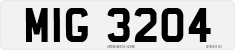 License plate of the United Kingdom, Northern Ireland (1966)