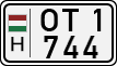 license plates of Hungary, Oldtimers (1990)