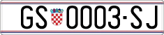 License plate of Croatia, Regular plates