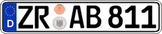 German license plate, Regular plates