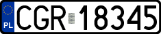 License plates of Poland, Regular car plates